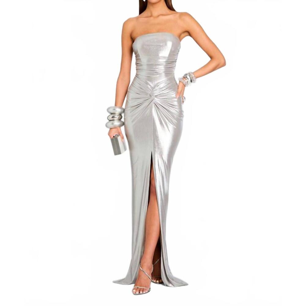 NEW RETROFETE maytal dress in silver cloud